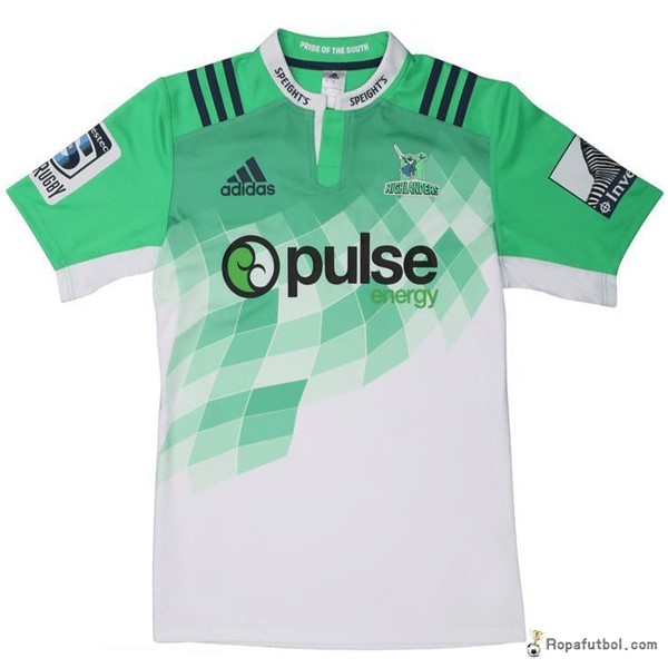 Camiseta Rugby Highlanders Replica Segunda Ropa 2016 Verde Blanco